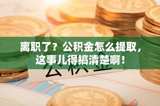 丹棱离职了？公积金怎么提取，这事儿得搞清楚啊！
